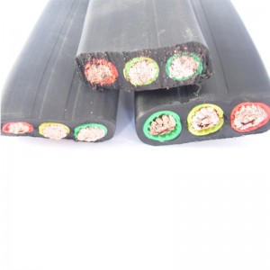 Lapos gumi merülő szivattyú tápkábel daruhoz, felvonóhoz / víz alatti